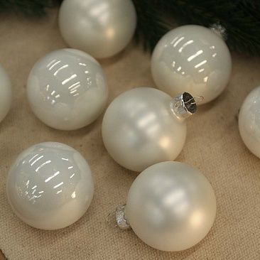 Набор шаров база белый 6 см 10 шт, стекло1