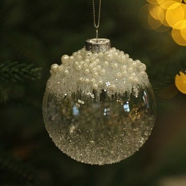 Шар Жемчужный лед 8 см 54231