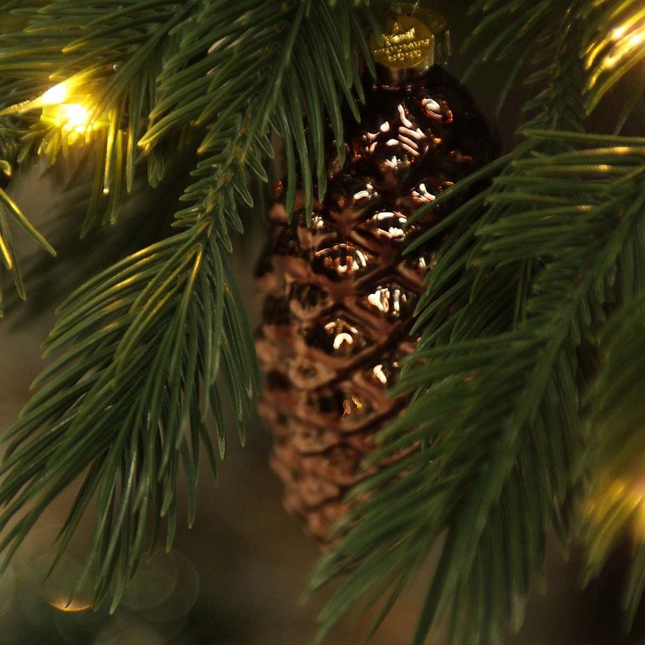 Шишка еловая кофейная 10 см 18422