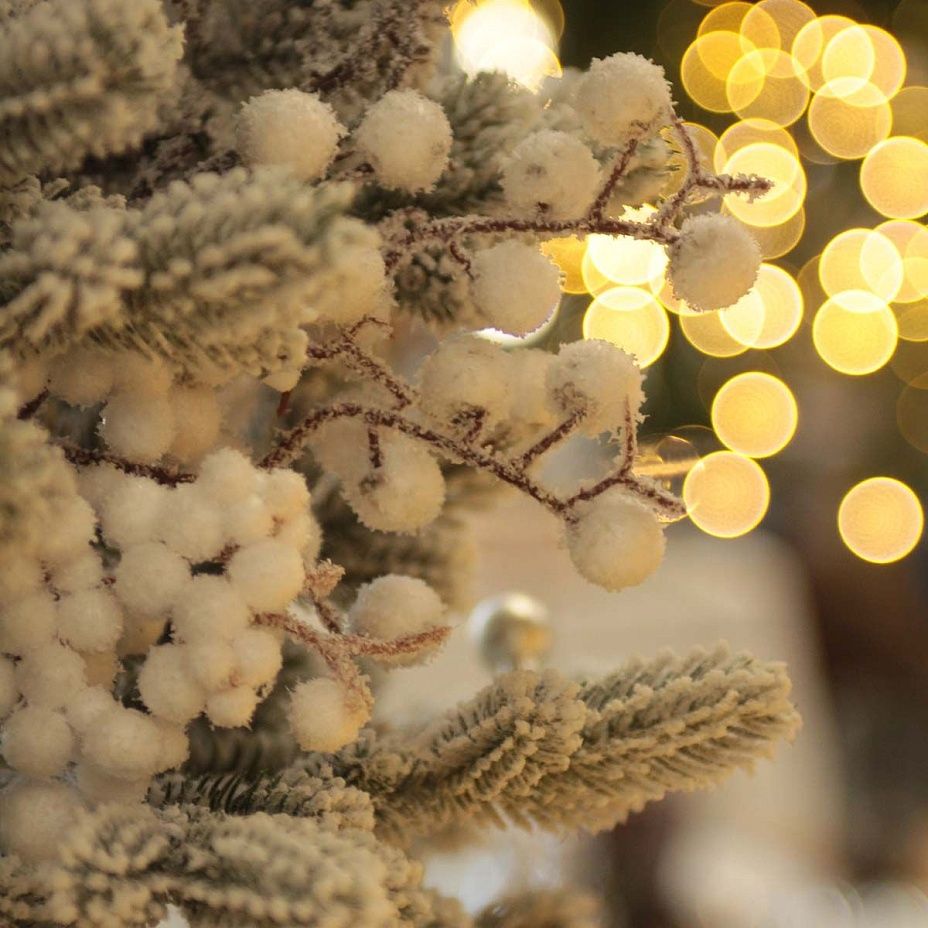 Гирлянда Ягода белая заснеженная 270 см2