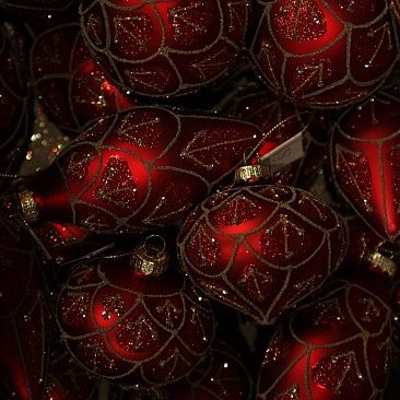 Луковка красный орнамент 8 см 20421