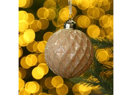 Шар розовый ромб 8 см 3041